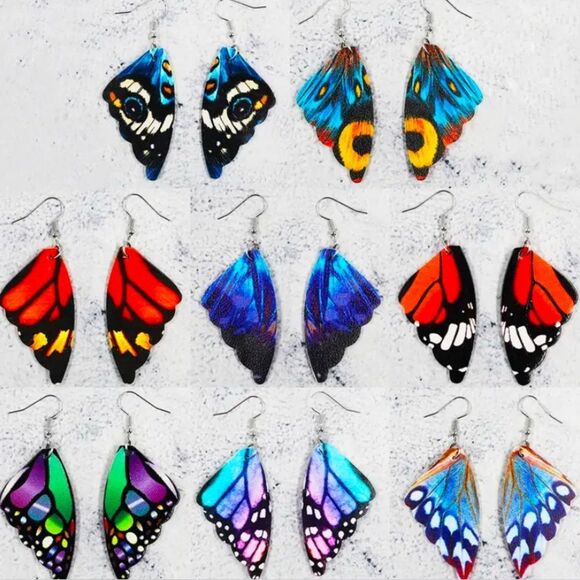 🦋 🆕 🦋   BoHo Butterfly Wings Earrings 🌸 🦋 - Picture 1 of 9